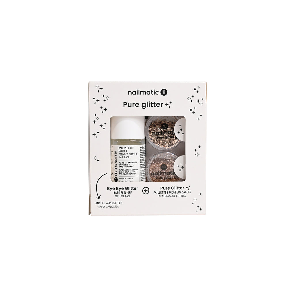 nailmatic BYE BYE Glitter Set - Gold and gold