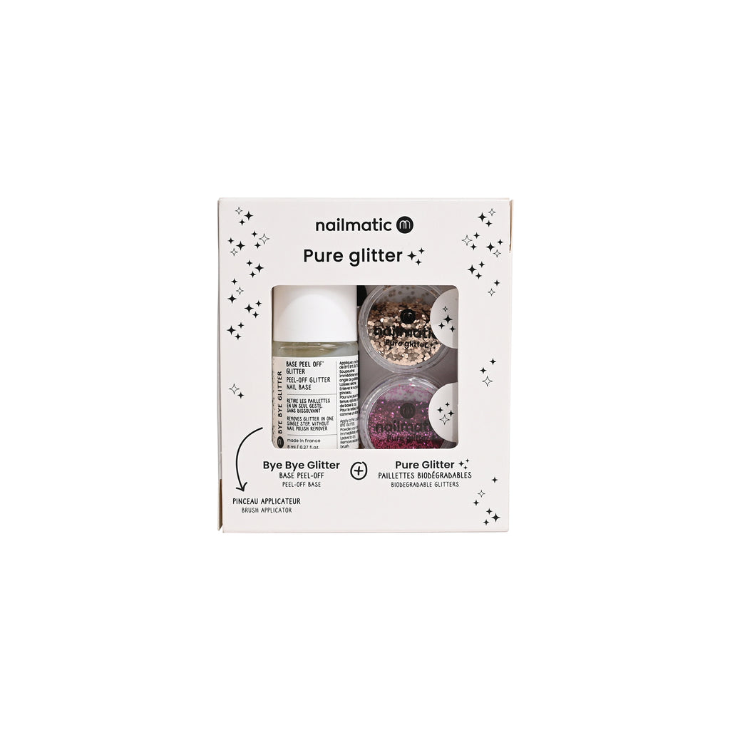 nailmatic BYE BYE Glitter Set - Gold and Pink