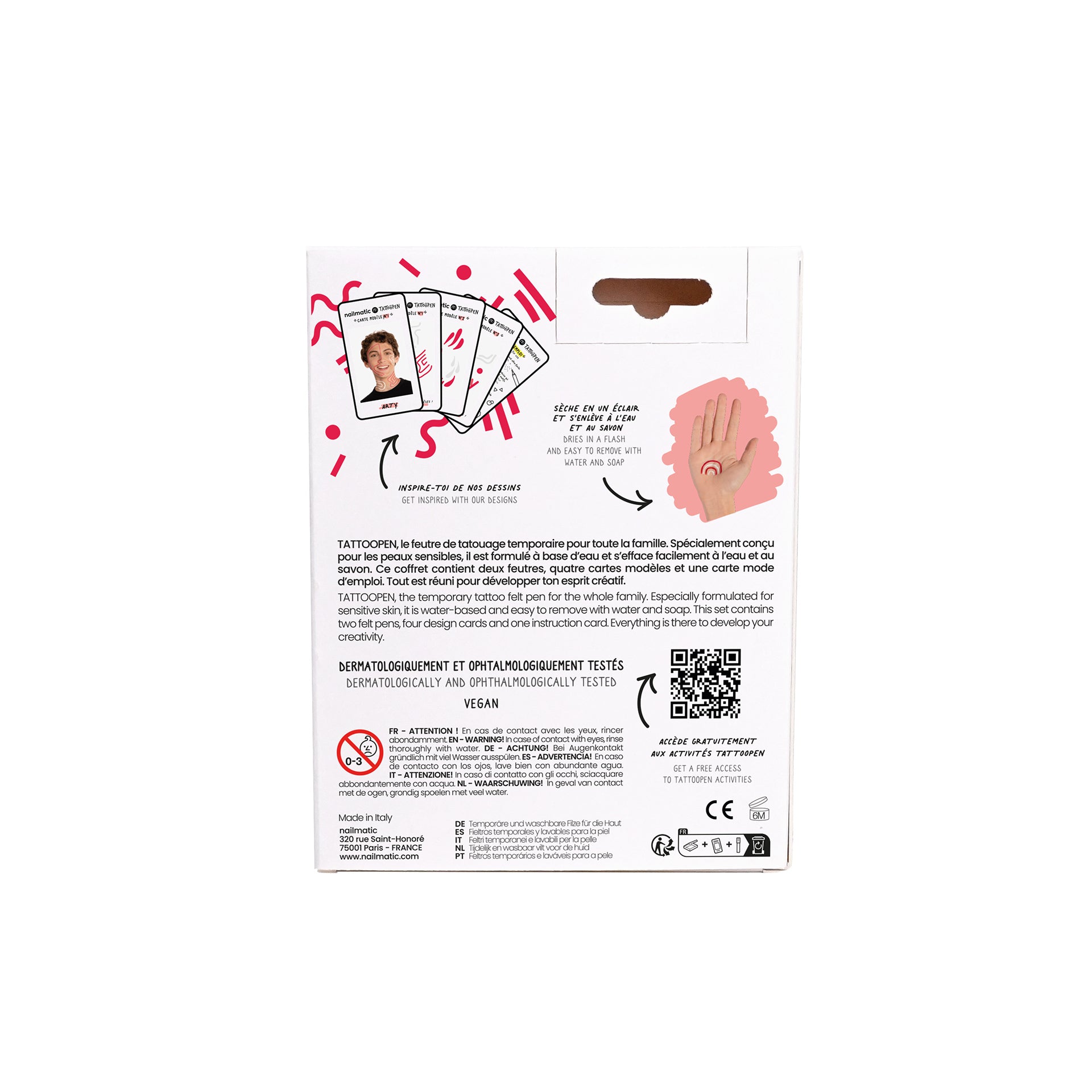 Nailmatic Tattoo Pens & Stencils - Arty