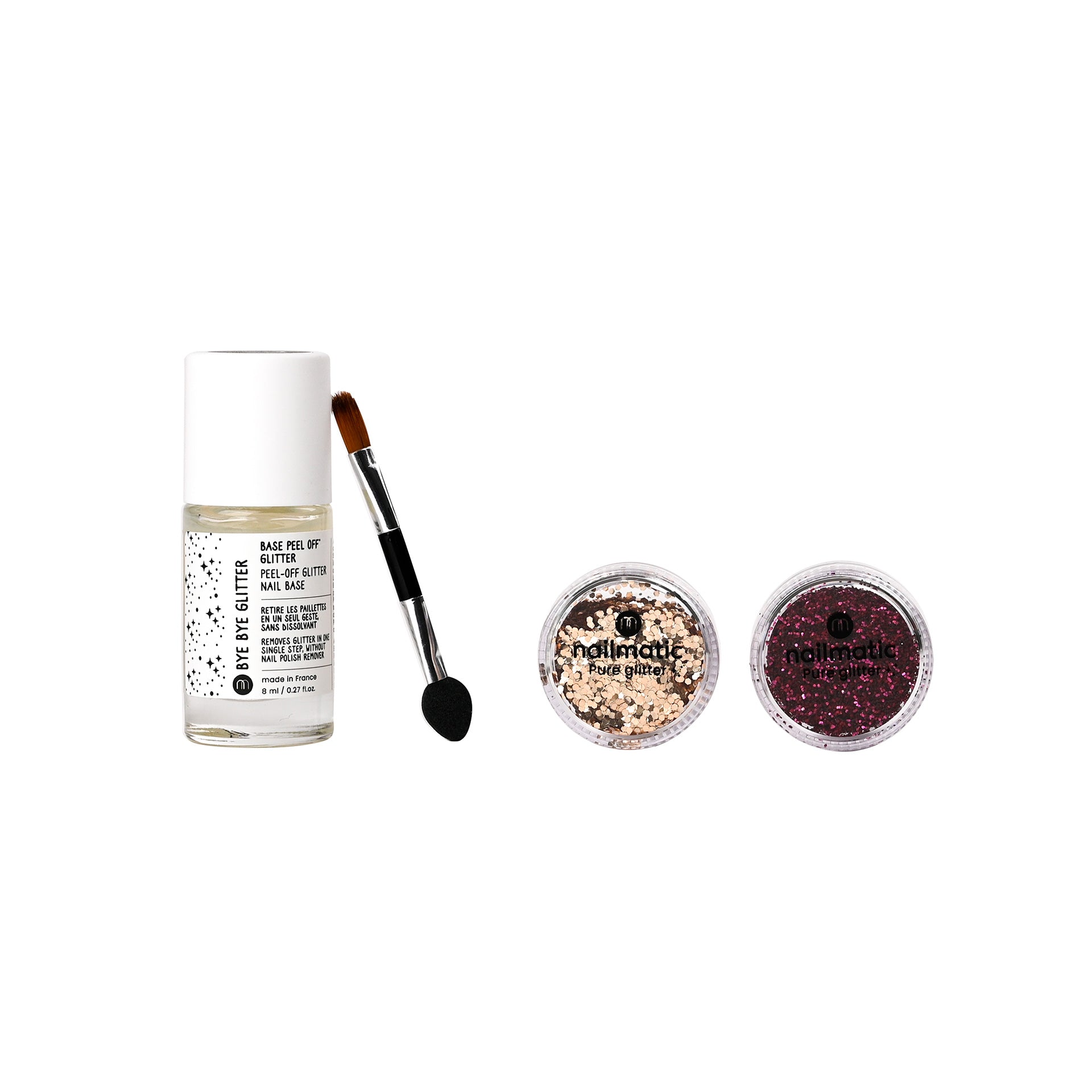 nailmatic BYE BYE Glitter Set - Gold and Pink