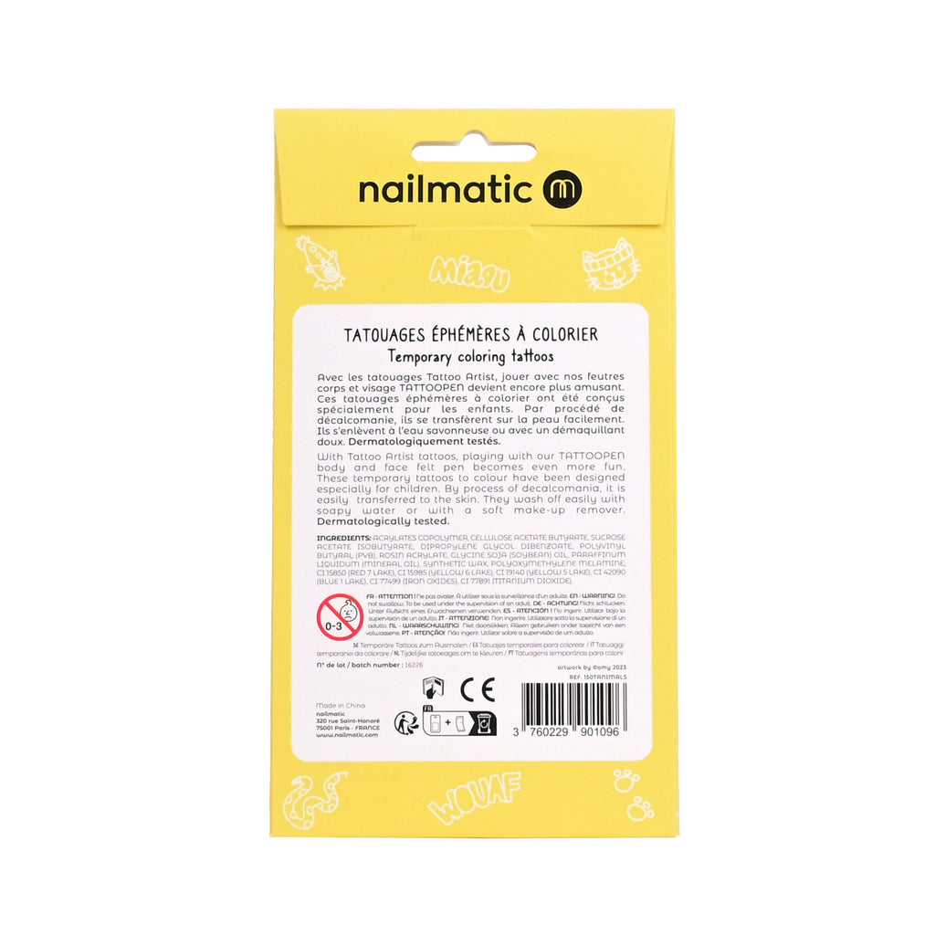Nailmatic Temporary Colouring Tattoo - Animals