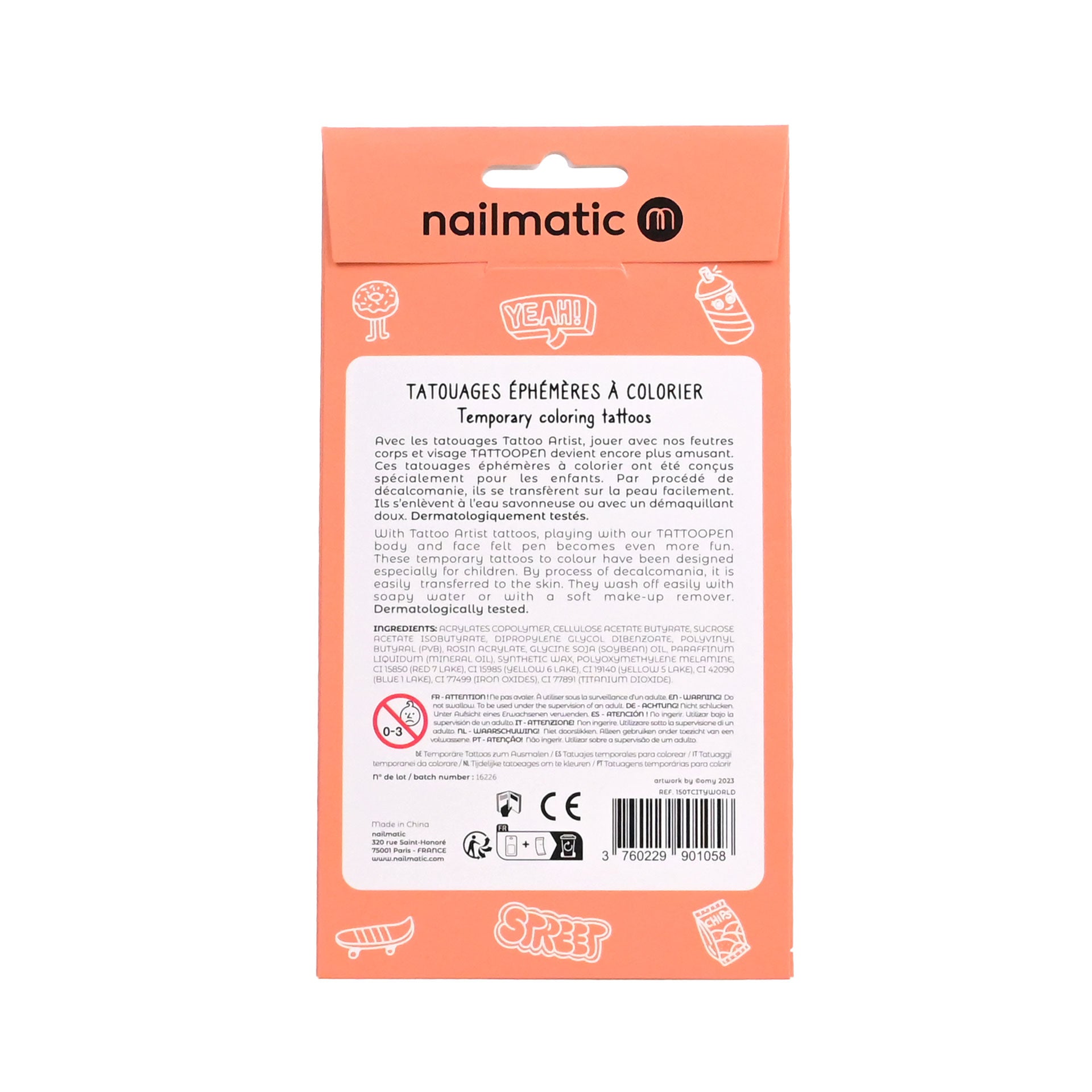 Nailmatic Temporary Colouring Tattoo - City World