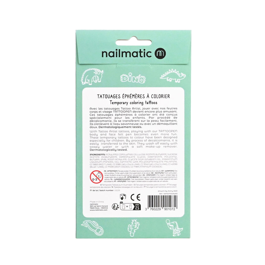 Nailmatic Temporary Colouring Tattoo - Dinosaurs