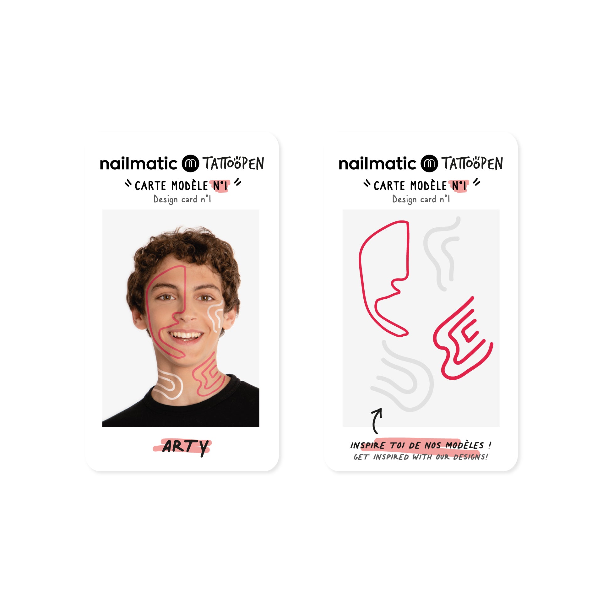 Nailmatic Tattoo Pens & Stencils - Arty