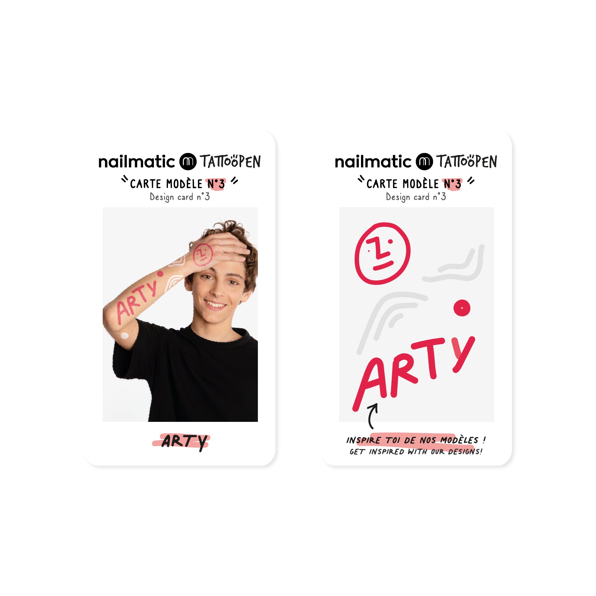 Nailmatic Tattoo Pens & Stencils - Arty