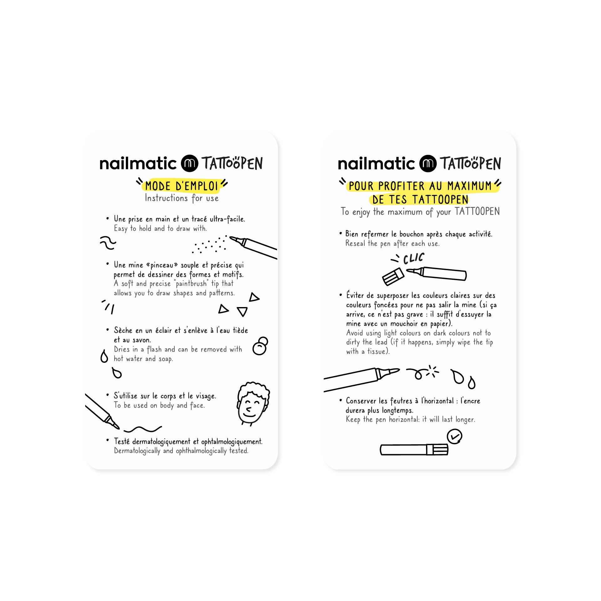 Nailmatic Tattoo Pens & Stencils - Monster