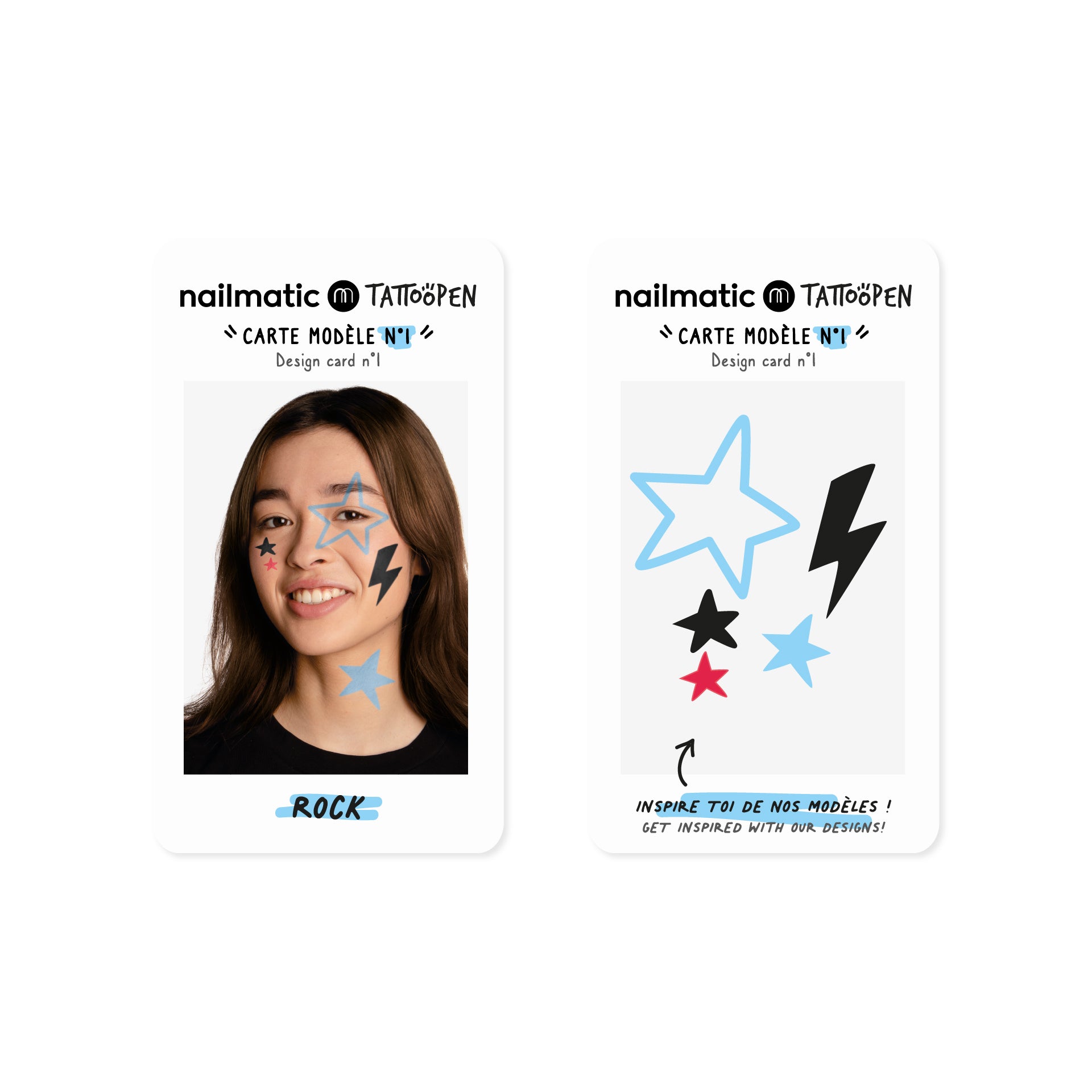 Nailmatic Tattoo Pens & Stencils - Rock