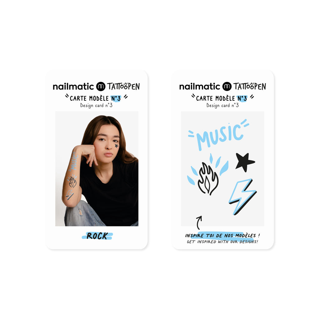 Nailmatic Tattoo Pens & Stencils - Rock