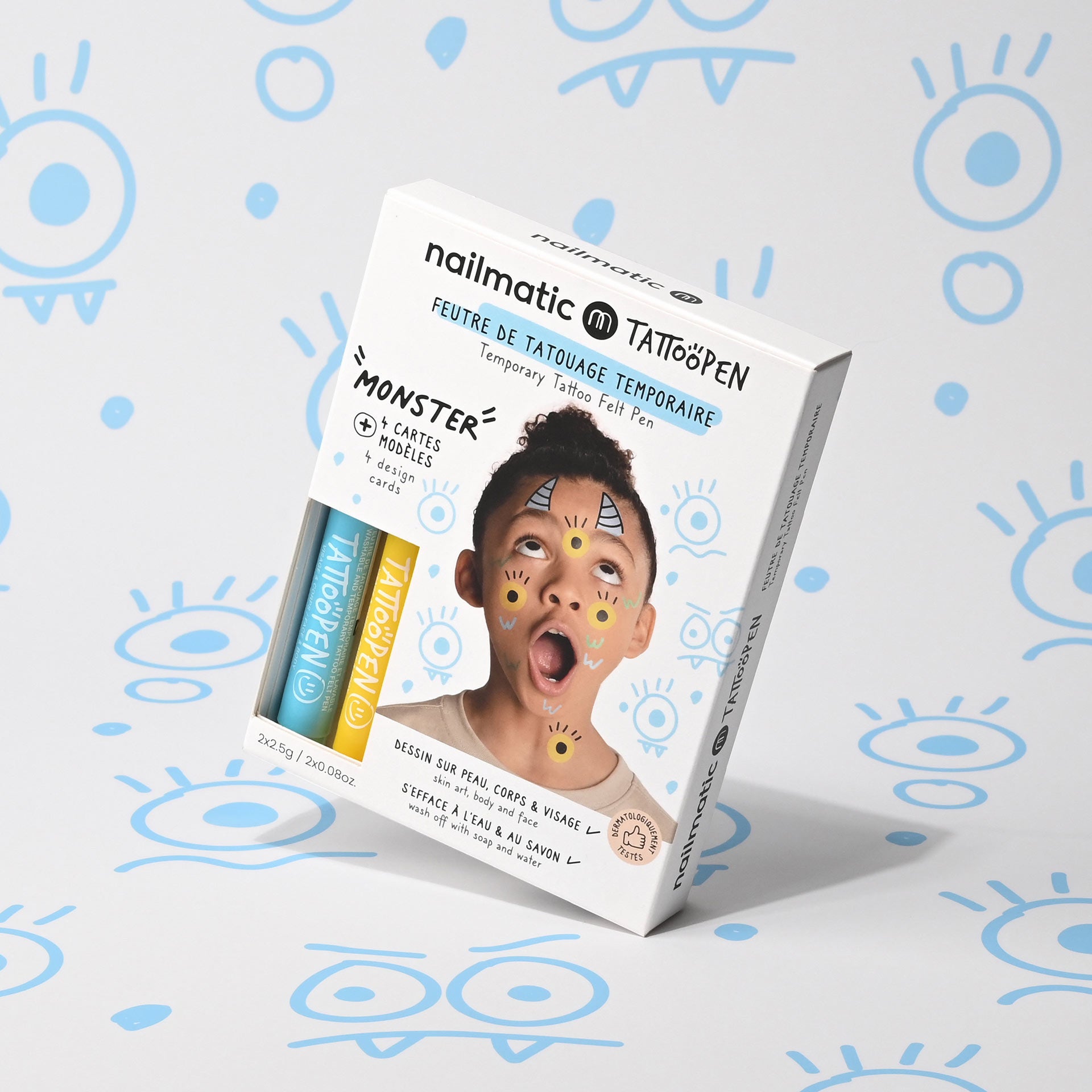 Nailmatic Tattoo Pens & Stencils - Monster
