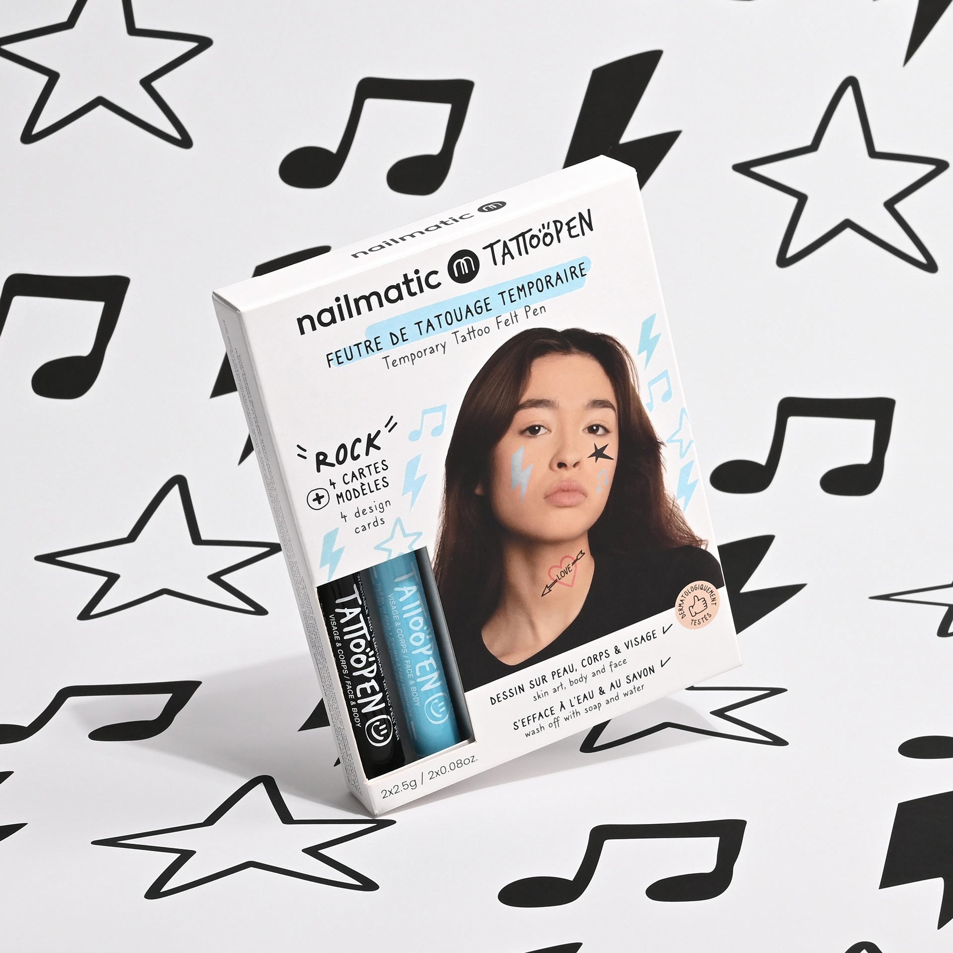 Nailmatic Tattoo Pens & Stencils - Rock