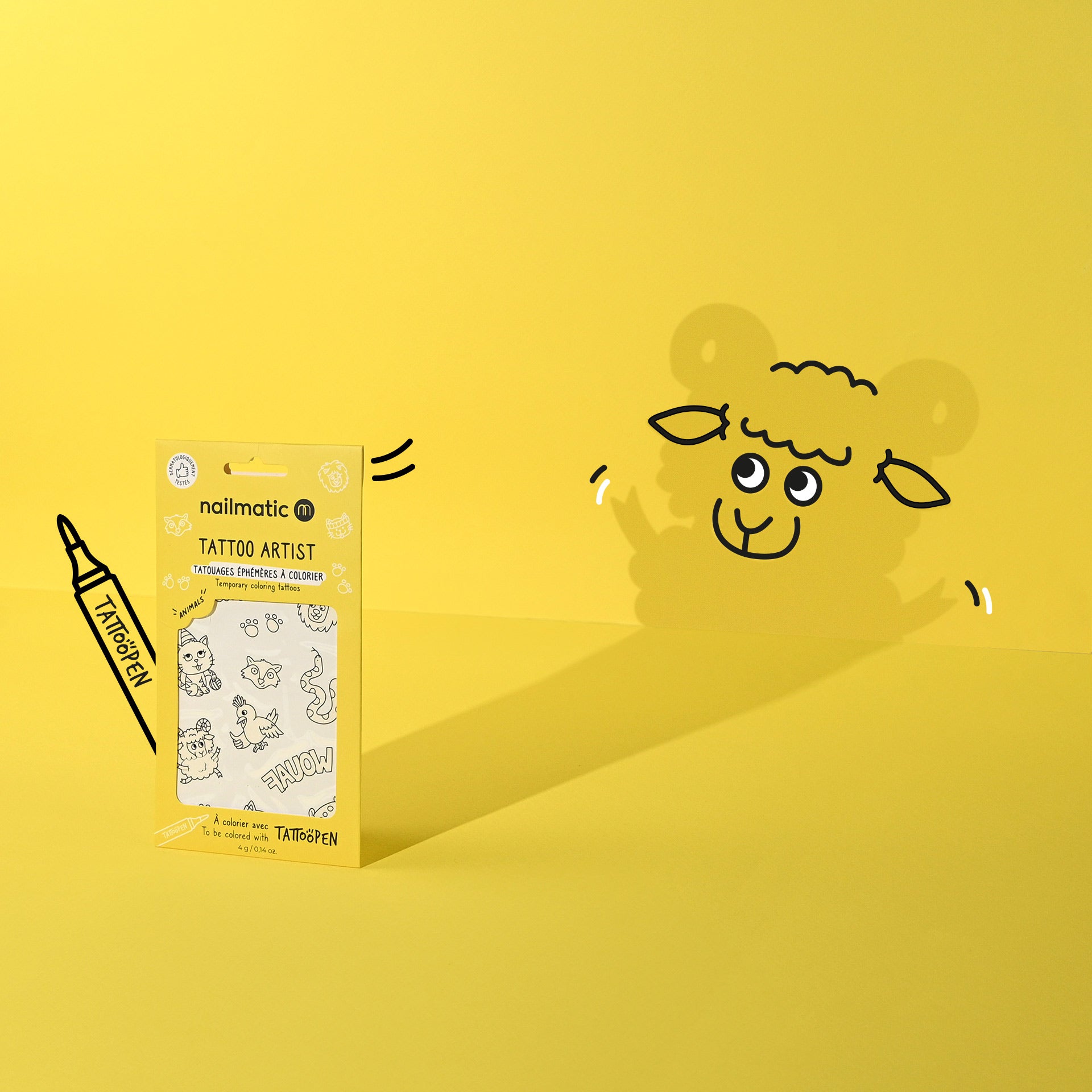 Nailmatic Temporary Colouring Tattoo - Animals