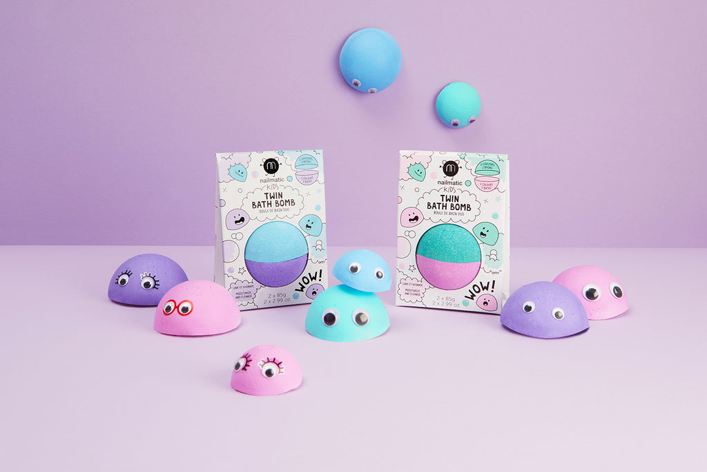 nailmatic Bath Bomb Twin - Blue & Violet
