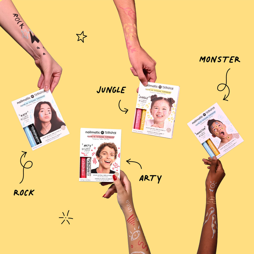 Nailmatic Tattoo Pens & Stencils - Monster