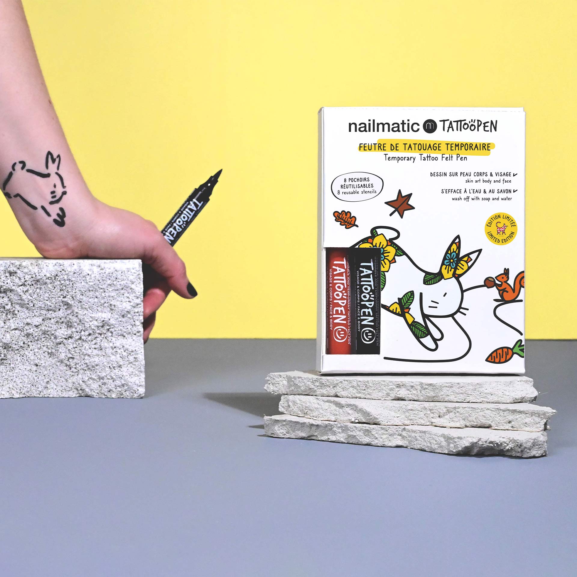 Nailmatic Tattoo Pen Set - LIMITED EDITION BUNNY