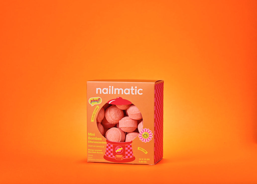 Nailmatic mini effervescent bath bombs sweet mango