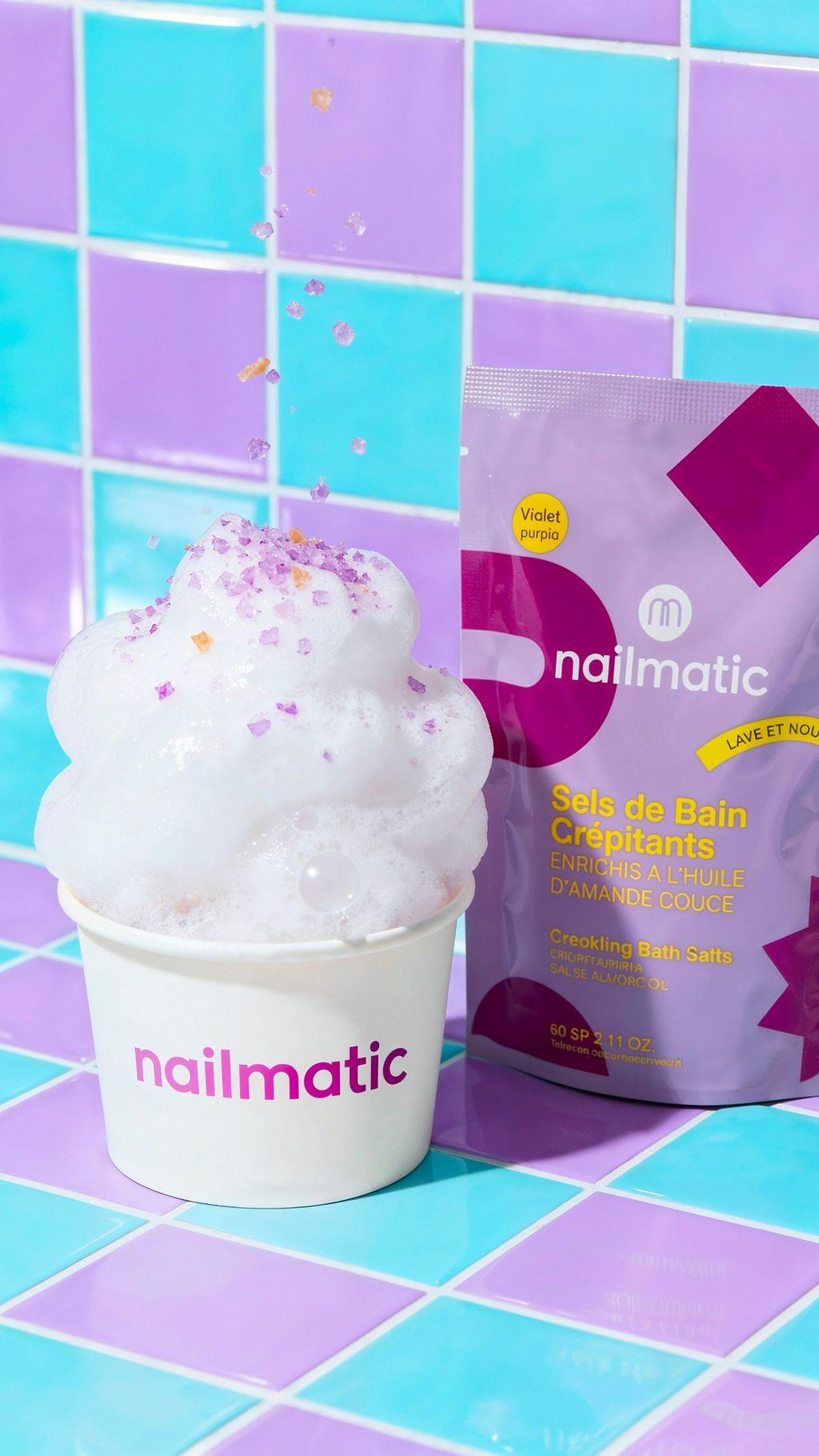 Nailmatic Violet Crackling Bath Salts