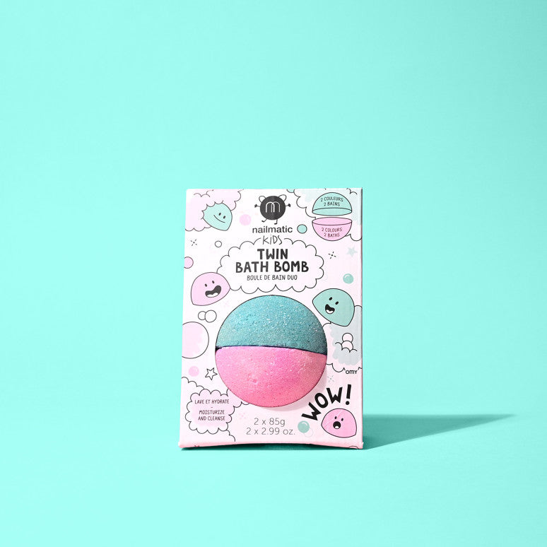 nailmatic Bath Bomb Twin - Pink & Lagoon Green